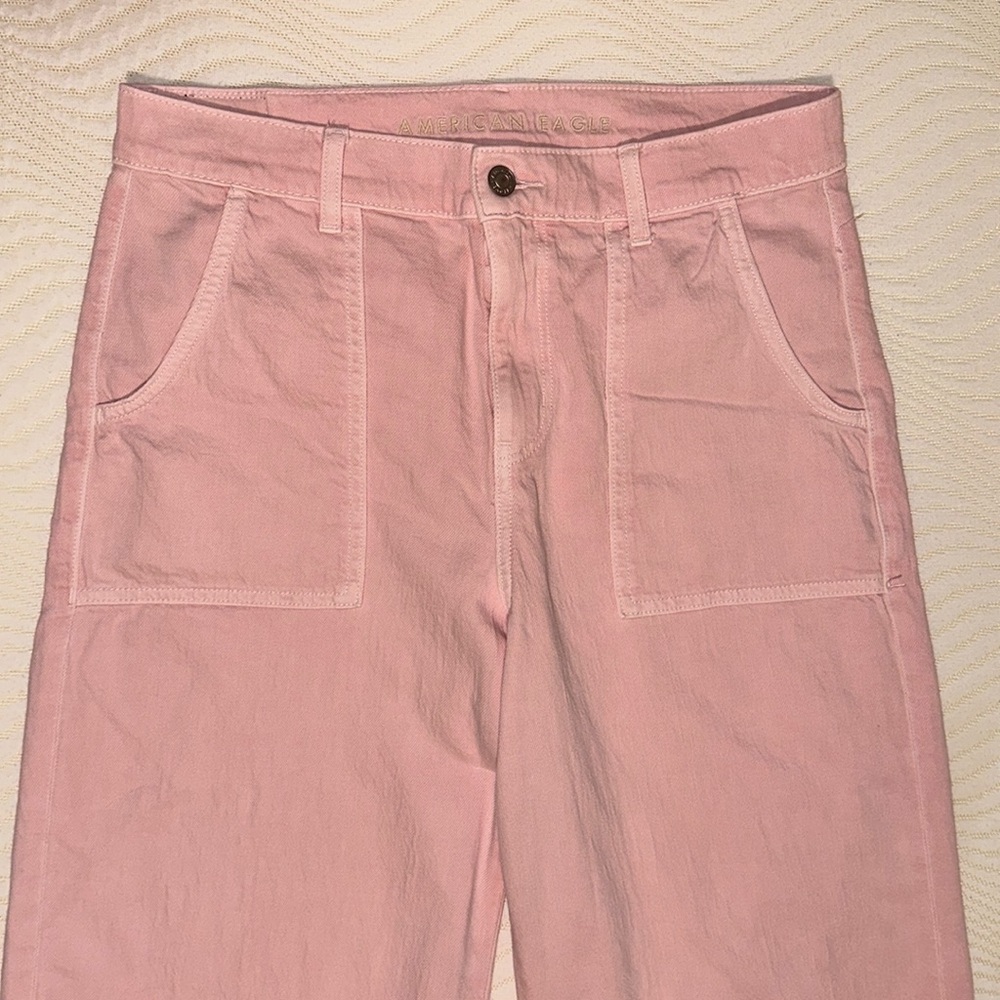 American Eagle Stretch Super High-Waisted Baggy Wide-Leg Jeans